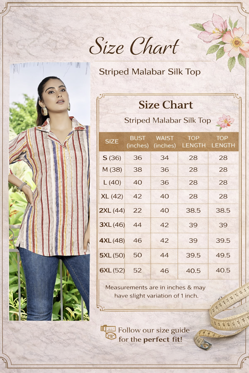 Multicolor Striped Malabar Silk Women’s Shirt-Style Top
