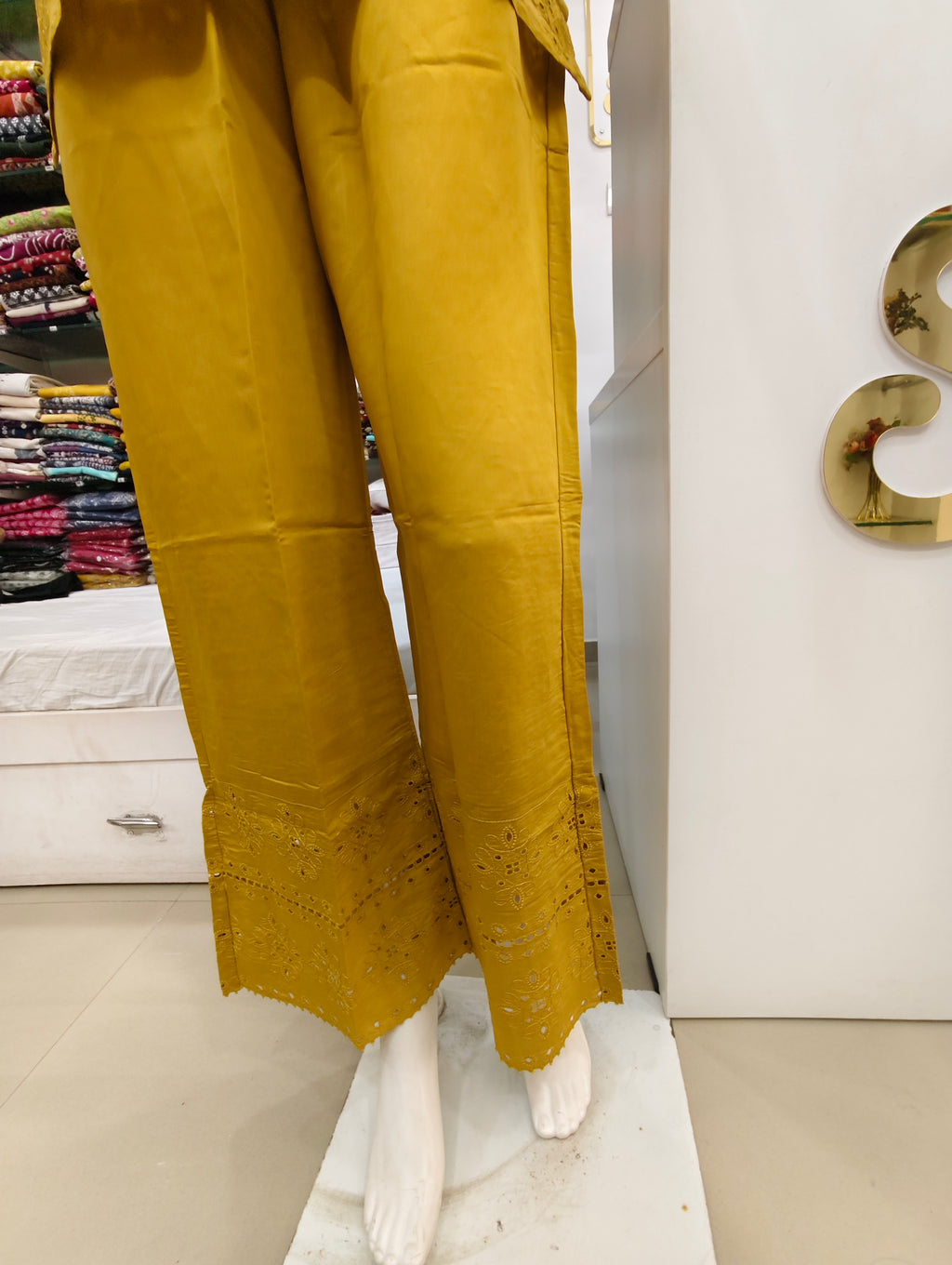 Pure Modal Scalloped co-ord Set – Mustard Yellow