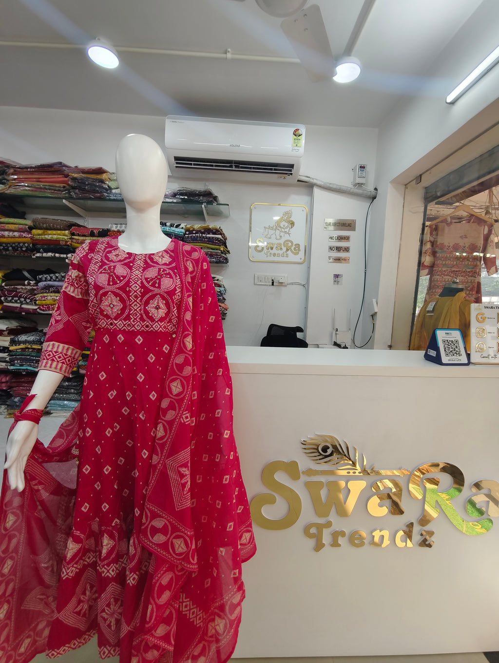 Pink Ethnic Printed Anarkali Set with Dupatta