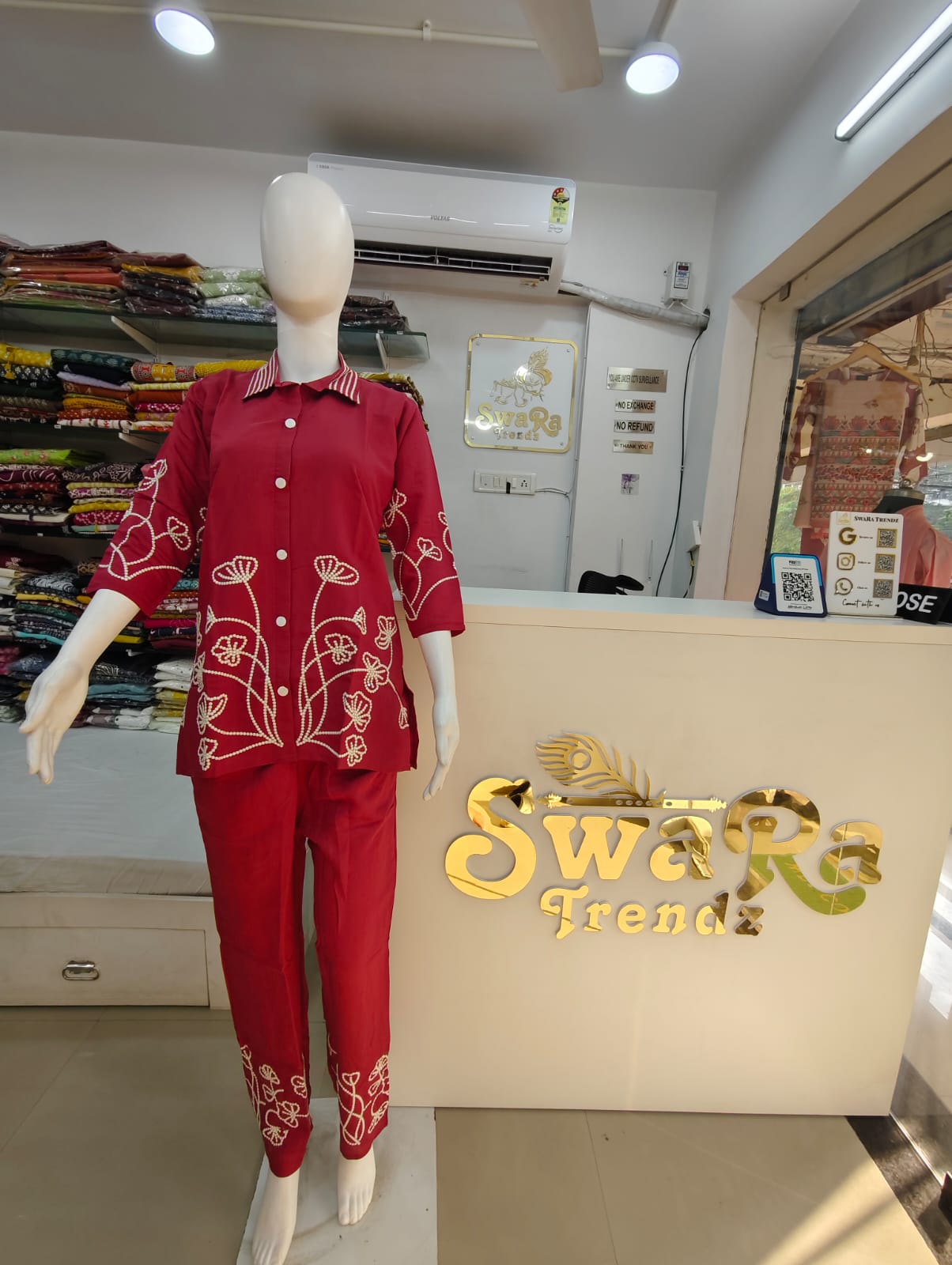 Rani Embroidered Kurti Pant Co-Ord Set