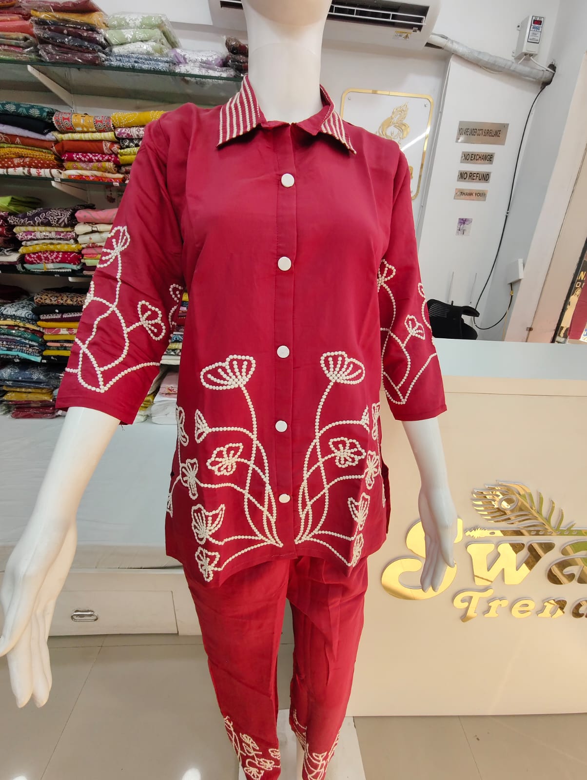 Rani Embroidered Kurti Pant Co-Ord Set