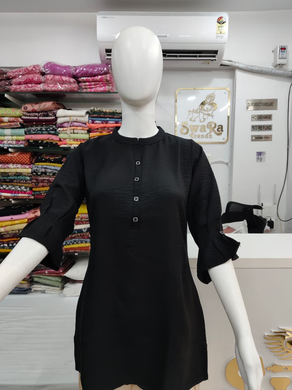 Premium Imported Black Straight Short Top