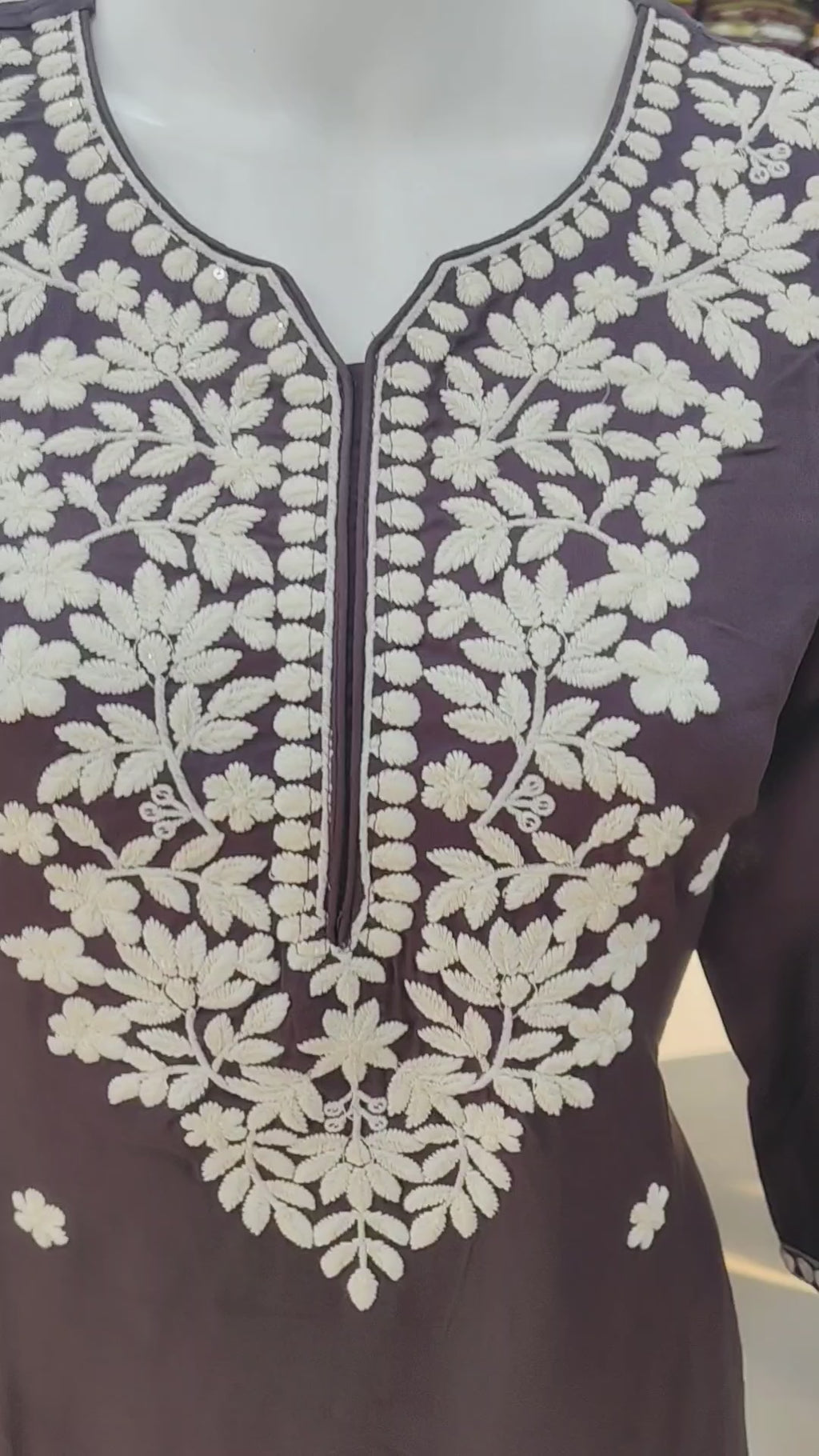Royal Plum/ Falsa Color Embroidered Kurta Pant Set