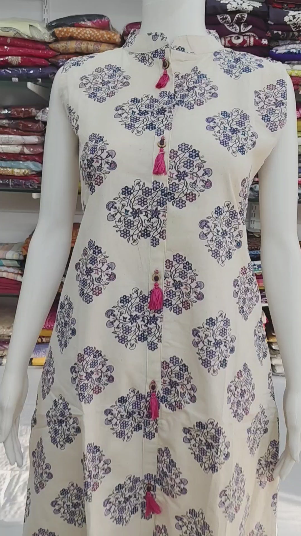 Elegant Cotton Flex Printed Kurti with Palazzo Set (2-Piece | Sleeves Attached Inside)