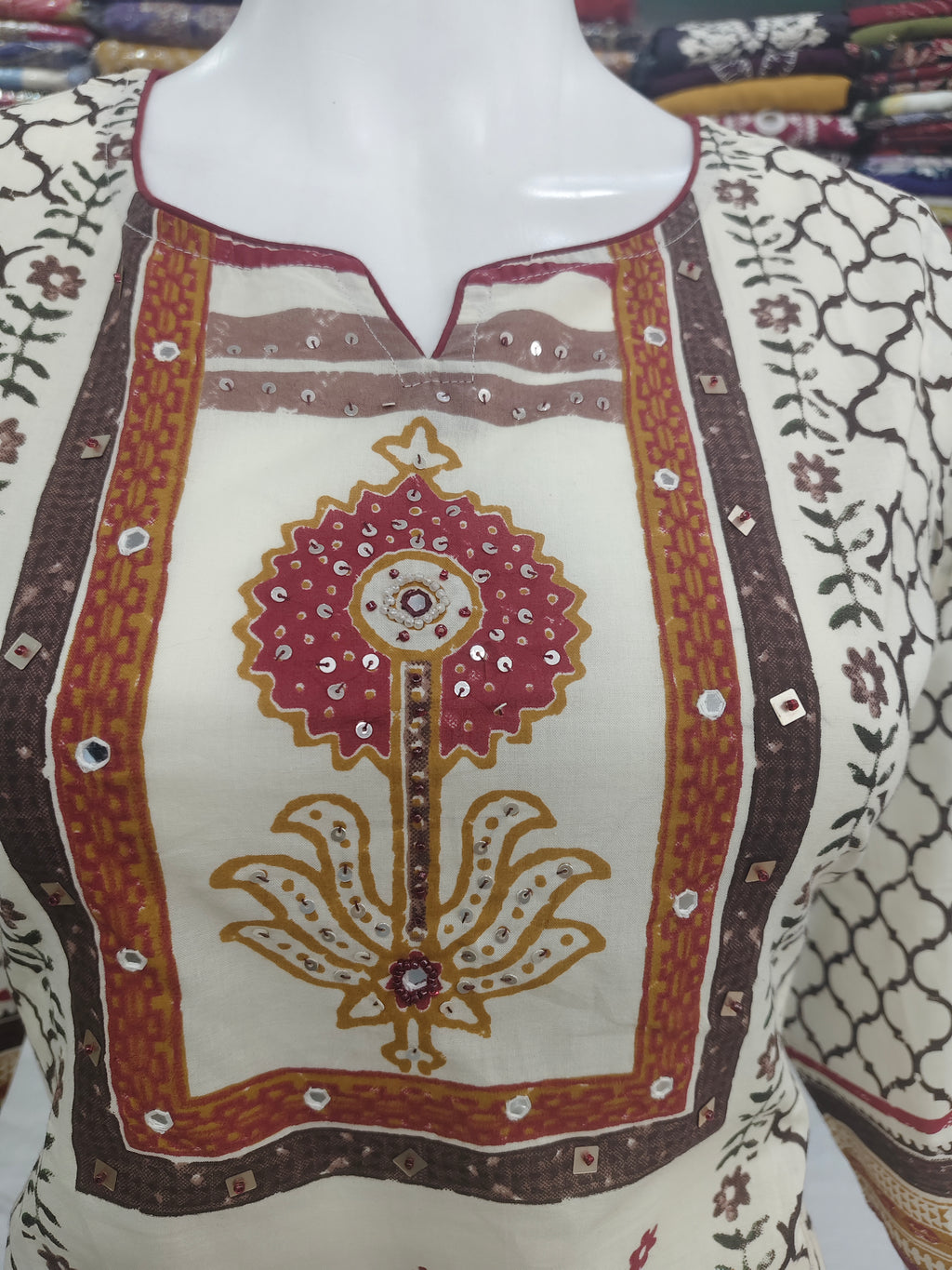 Women’s Pure Cotton Printed 3 Piece Suit Set with Dupatta | Ethnic Straight Kurta Pant Set