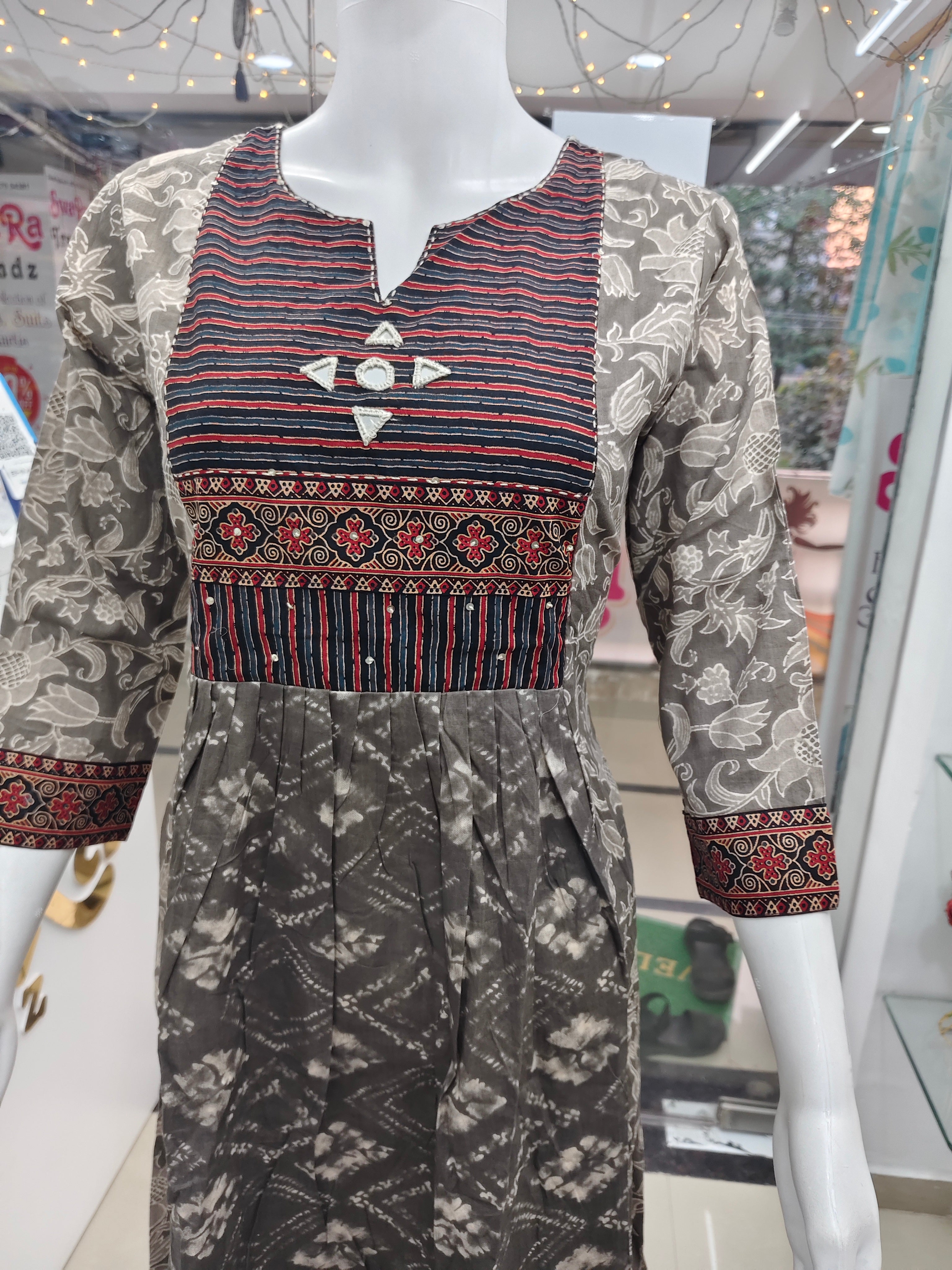 Elegant Printed Cotton 2 Piece Kurti Set for Women