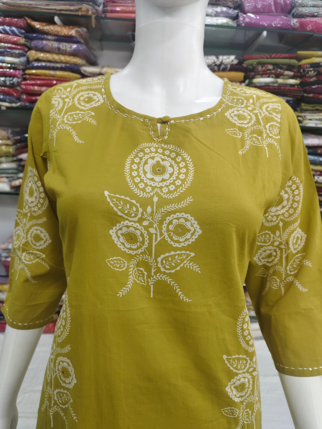 Mustard Yellow Floral Printed Kurta Set with Dupatta | 3 Piece Ethnic Suit Set