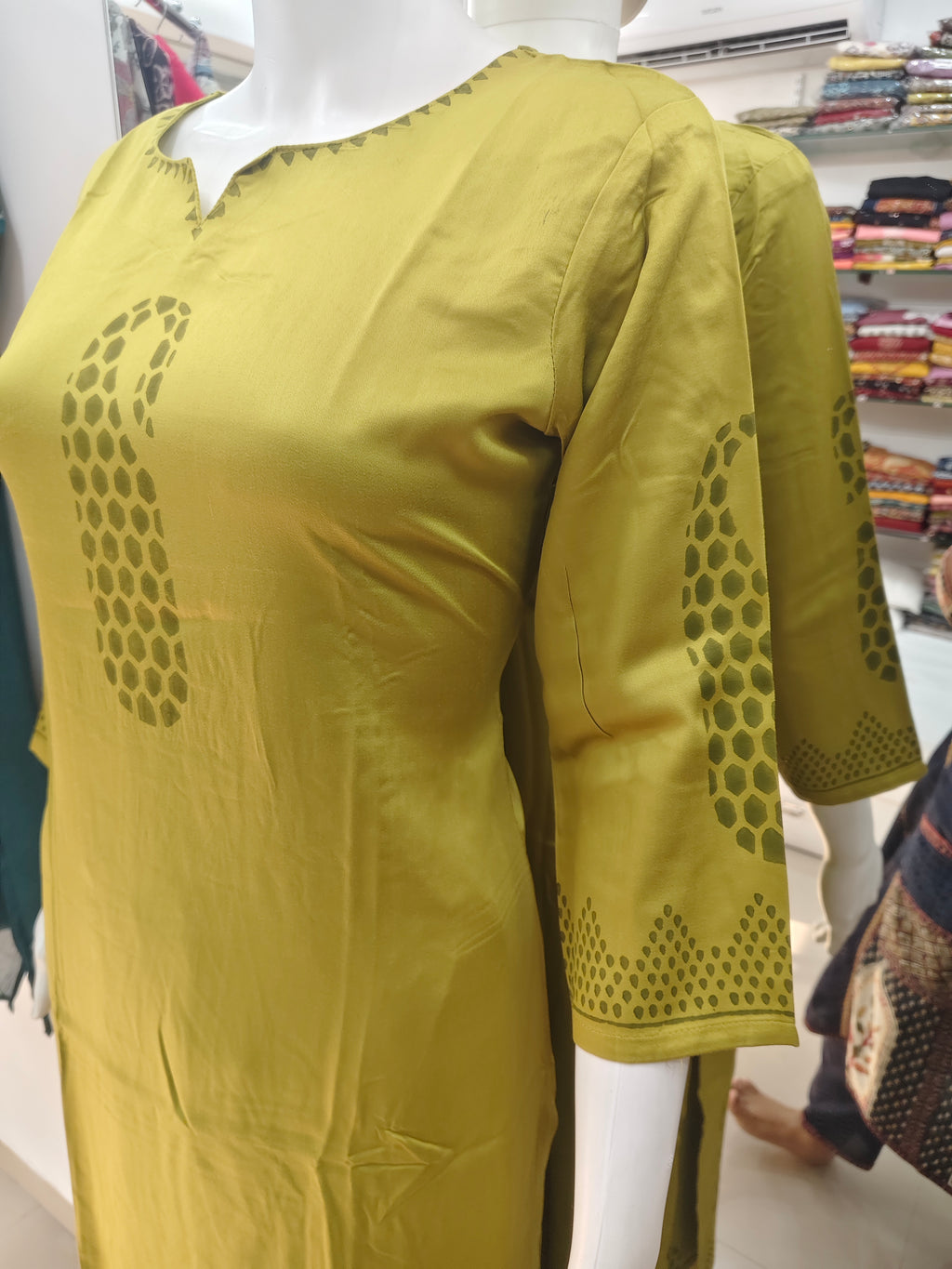 Olive Green Gajji Silk Printed Kurta Pant Co-Ord Set