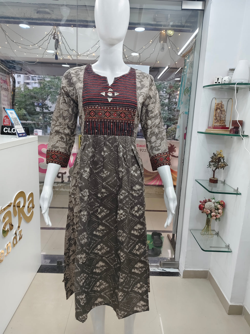 Elegant Printed Cotton 2 Piece Kurti Set for Women