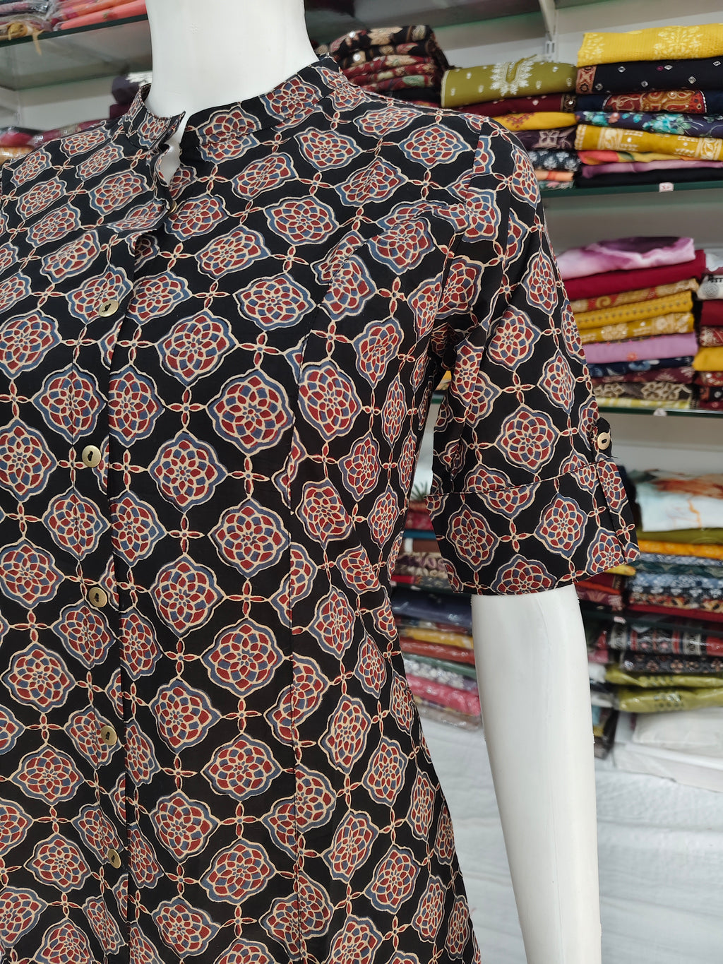 Elegant Printed Cotton 2-Piece Kurti Pant Set for Women
